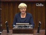 Poseł Małgorzata Pępek - Wystąpienie z dnia 31 marca 2016 roku.