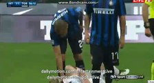 João Miranda Horror Foul RED CARD Inter 1-1 Torino Seriie A