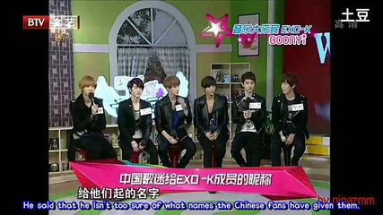 EXO K - 121117 Music Billboard Interview 音乐大来宾 BTS (eng subbed)