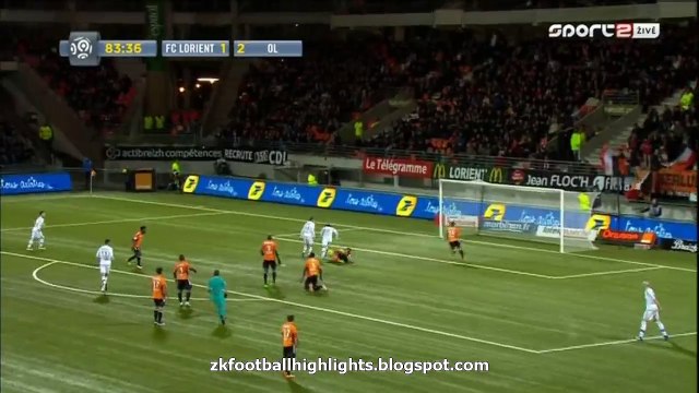 1-3 Alexandre Lacazette Fantastic Goal HD - Lorient v. Lyon 03.04.2016 HD