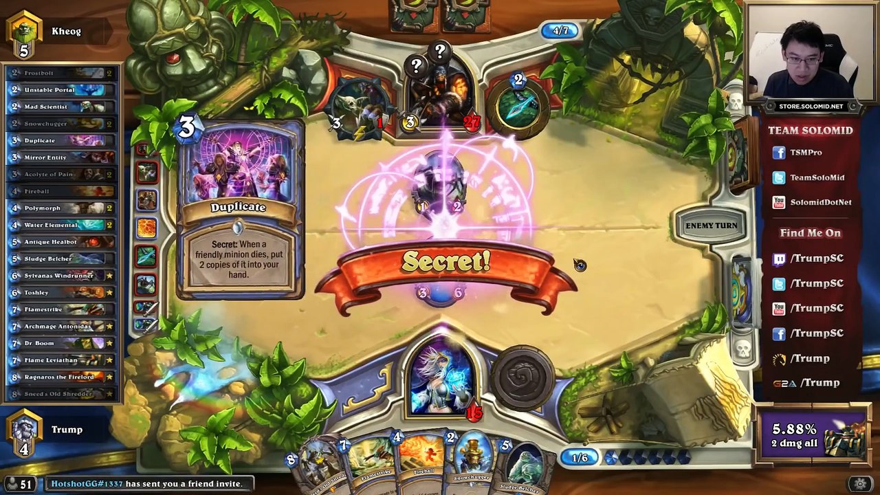 Hearthstone  Time Bomb (Mage vs Hunter)