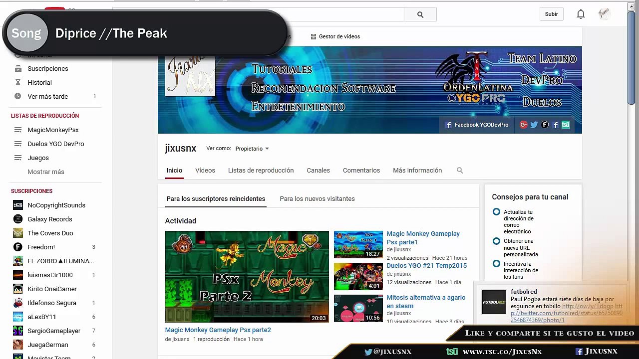 Musica sin Copyright , Podio canales recomendados