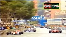 Formula 1 1990 Monaco Grand Prix - Montecarlo - Gerhard Berger & Alain Prost crash
