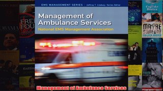 Free   Management of Ambulance Services Read Download