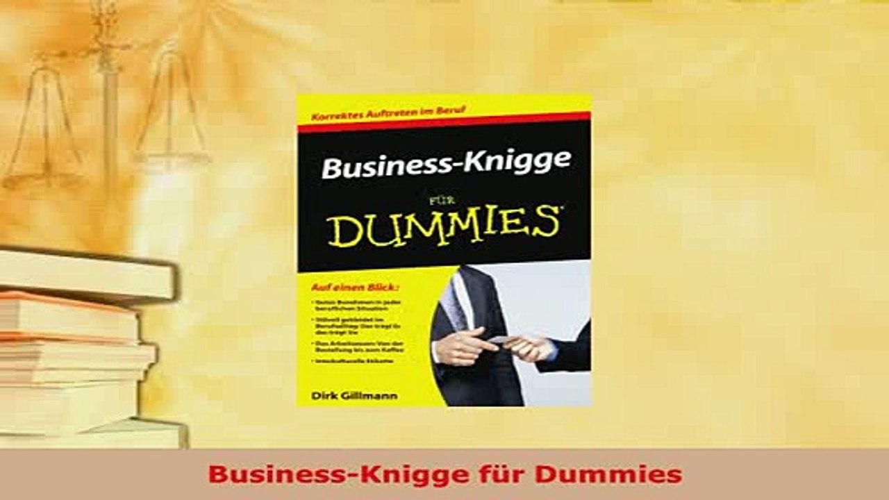 Download  BusinessKnigge für Dummies PDF Online
