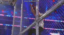 Wrestlemania 32 Shane Mcmahon jump from the Hell in a cell on the Table
