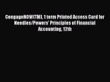 Read CengageNOW(TM) 1 term Printed Access Card for Needles/Powers' Principles of Financial