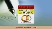 PDF  Diversity At Work One Download Full Ebook