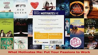 Read  What Motivates Me Put Your Passions to Work Ebook Free