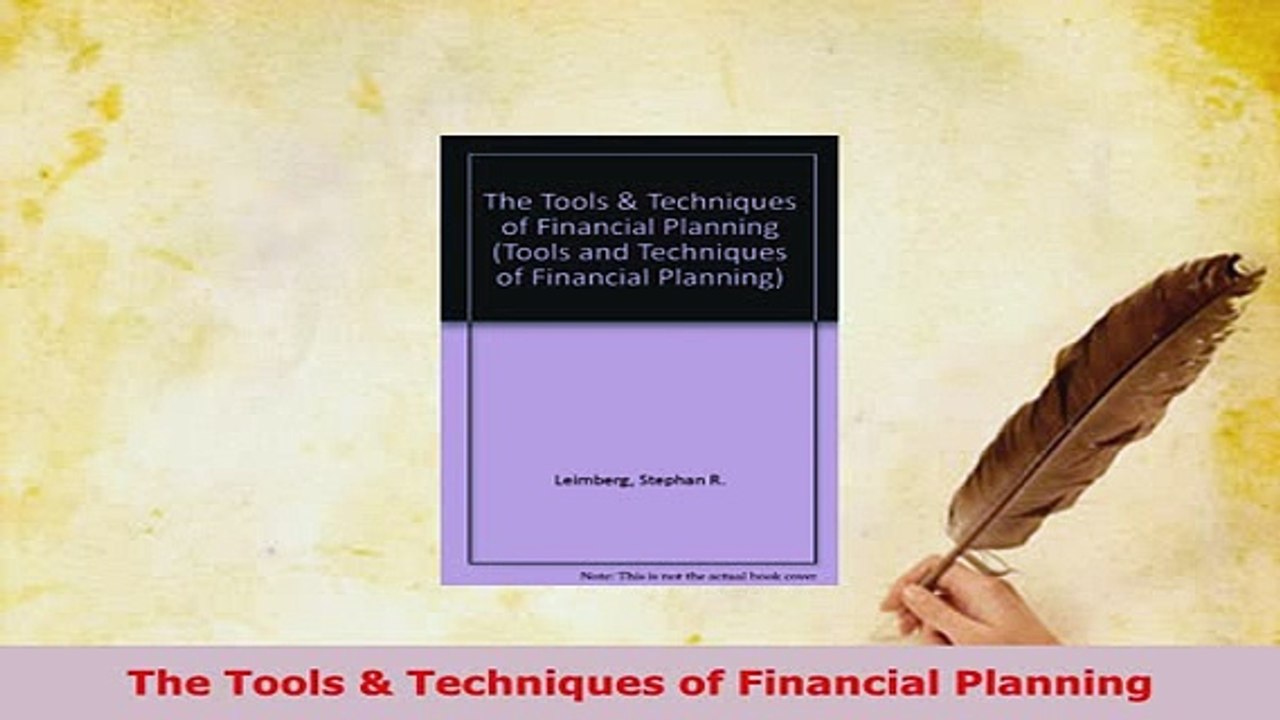 Download  The Tools  Techniques of Financial Planning PDF Full Ebook