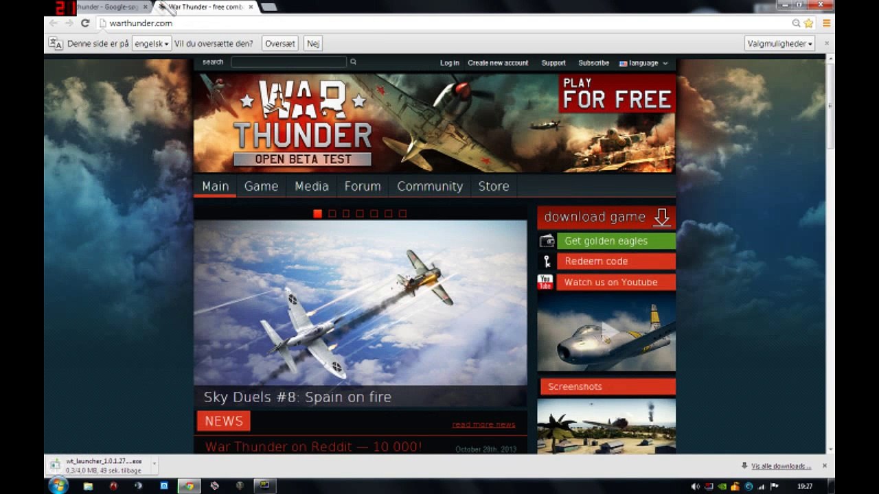 Danish - Hvordan Man Downloader  War Thunder