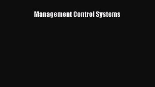 Download Management Control Systems PDF Online
