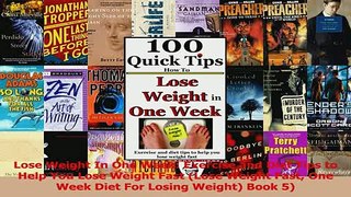 PDF  Lose Weight In One Week Exercise and Diet Tips to Help You Lose Weight Fast Lose Weight Download Online