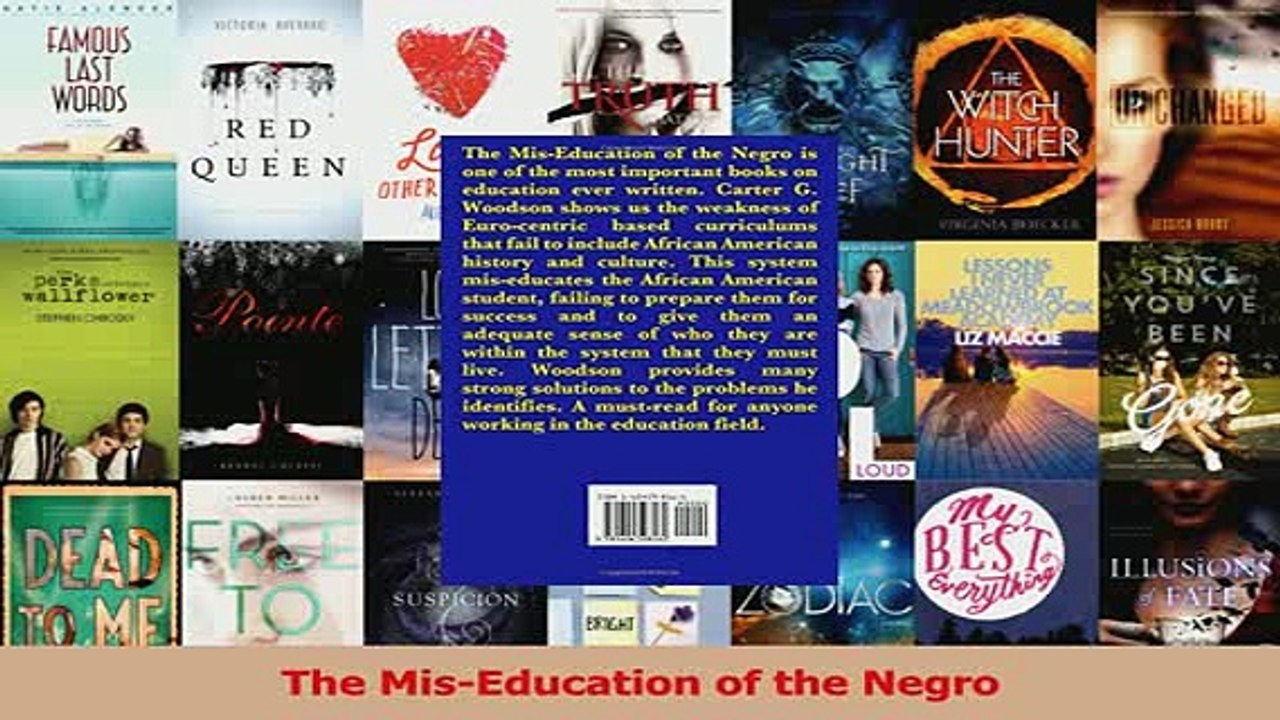 Read  The MisEducation of the Negro Ebook Free