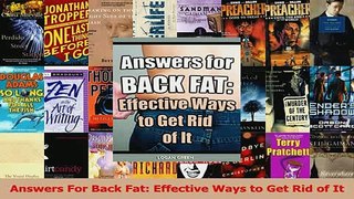 PDF  Answers For Back Fat Effective Ways to Get Rid of It Download Online