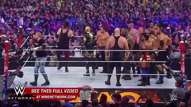 Shaquille O'Neal entered the 3rd annual Andre the Giant Memorial Battle Royal WrestleMania 32