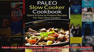 Read  Paleo Slow Cooker Cookbook Quick and Easy to Prepare Recipes for your Slow Cooker  Full EBook