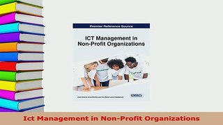 Download  Ict Management in NonProfit Organizations PDF Full Ebook
