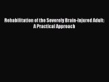Read Rehabilitation of the Severely Brain-Injured Adult: A Practical Approach Ebook Free