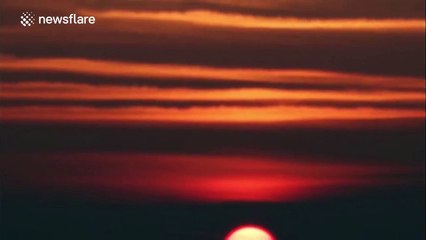 Risky night-time paraglide above Romanian mountain range
