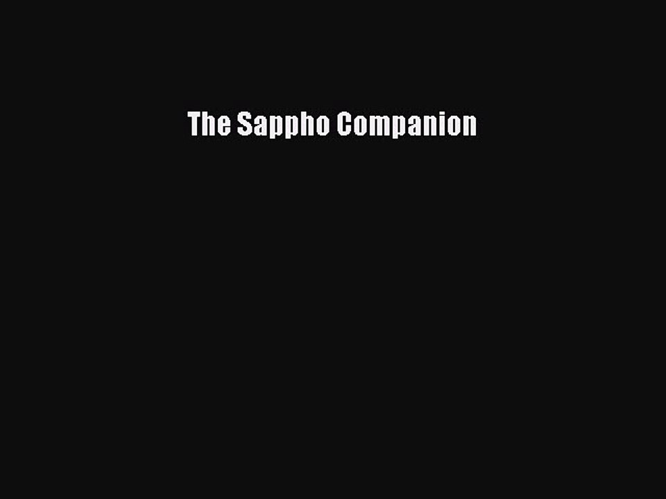[Download PDF] The Sappho Companion Ebook Online
