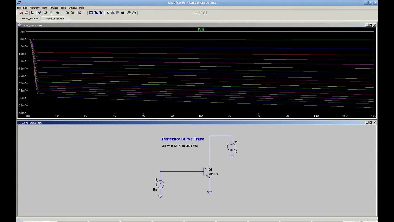 Transistor Curve Trace in LTSpice