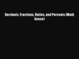 [PDF] Decimals Fractions Ratios and Percents (Math Sense) [Read] Full Ebook