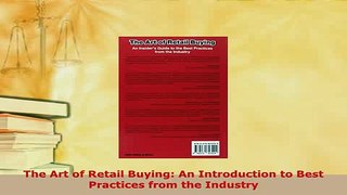 PDF  The Art of Retail Buying An Introduction to Best Practices from the Industry PDF Book Free
