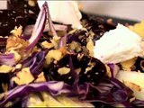 Woolworths: Goats cheese, chicory and beetroot salad with maple walnut dressing