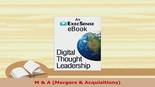 PDF  M  A Mergers  Acquisitions PDF Full Ebook