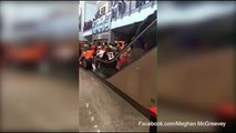 fans thrown from escalator when it malfunctions