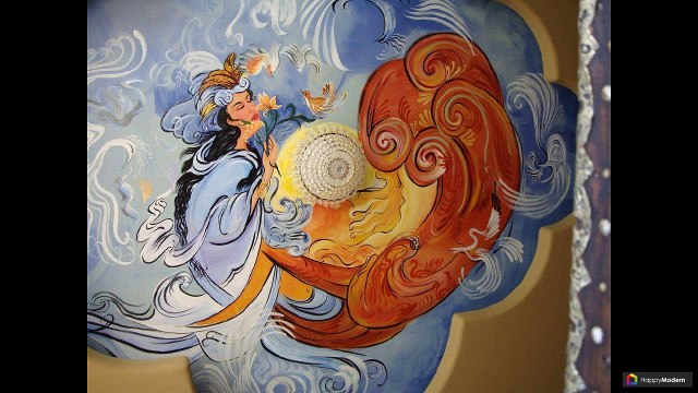 Фреска на стену (59 фото): древнее искусство в современном интерьере