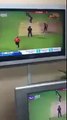 Brian Lara celebrating West Indies victory in WT20