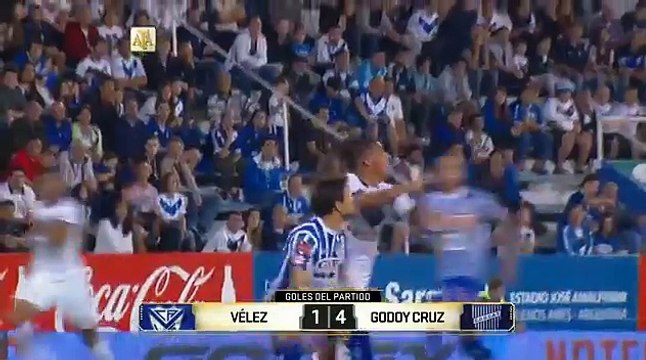 Vélez Sarsfield vs Godoy Cruz (1-4) Primera División 2016 - todos los goles resumen