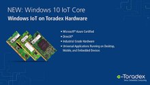 Toradex Windows 10 IoT Core Starter Kit - Embedded World 2016