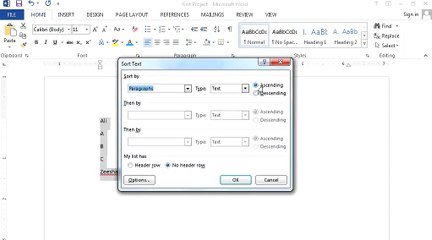 Ms Word 2013 - Lecture No 8 - Borders ShowHide Shading Sort