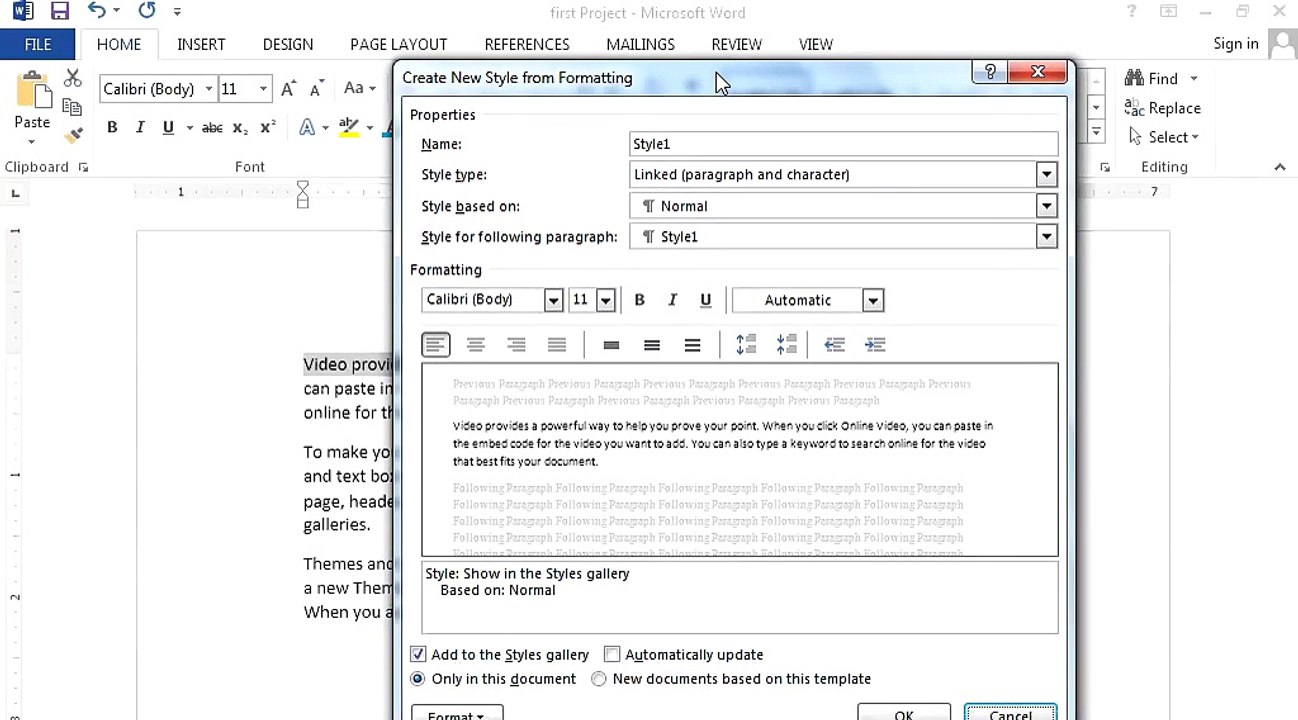 Ms Word 2013 - Lecture No 9 - ReadyMade Styles