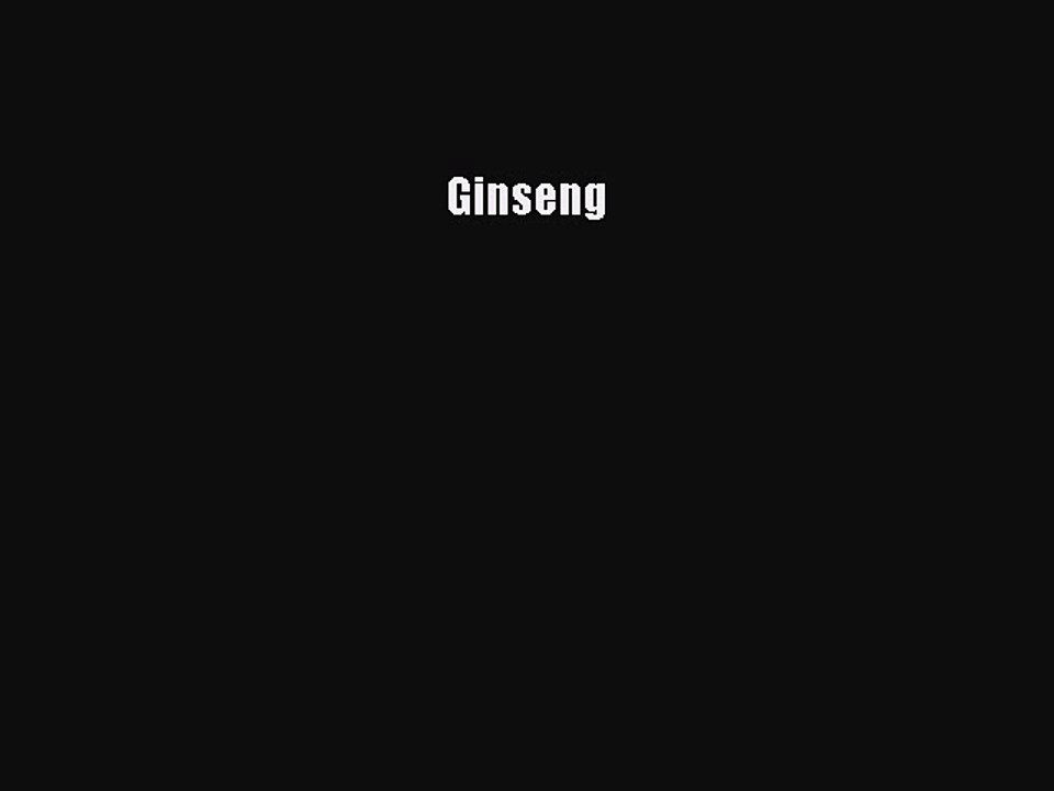 Read Ginseng Ebook Free