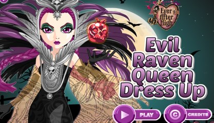 Ever After High Evil Raven Queen Dress Up Game