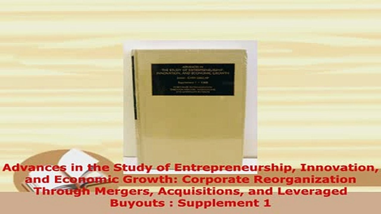 PDF  Advances in the Study of Entrepreneurship Innovation and Economic Growth Corporate Download Online