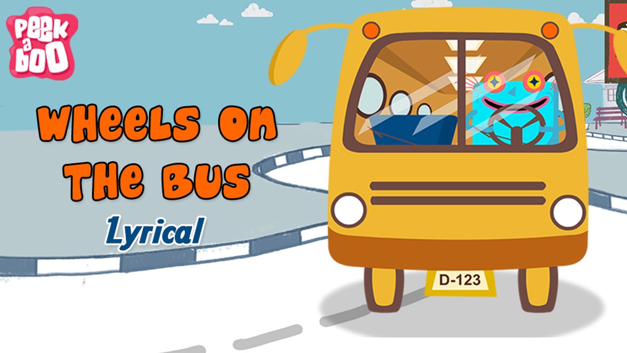 Wheels On The Bus Go Round And Round With Lyrics | Popular Nursery Rhyme With Lyrics For Children