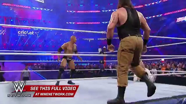 John Cena returned to join forces with The Rock WrestleMania 32 on WWE Network