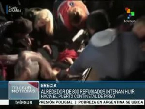 Grecia: 800 refugiados huyen de campo para desplazados