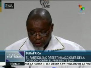 Sudáfrica: CNA desestima intento de juicio político contra Zuma