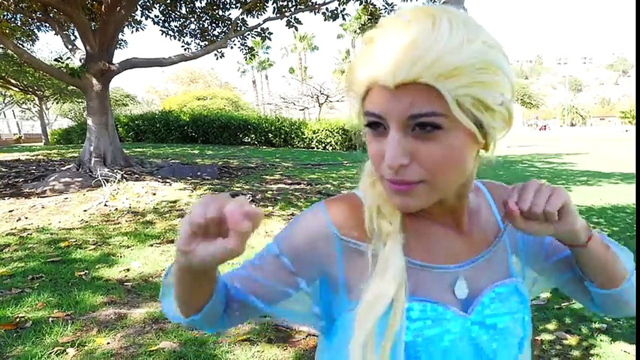 Pink Spidergirl & Maleficent vs Spiderman & Frozen Elsa, Werewolf, Fun Superhero in Real Life