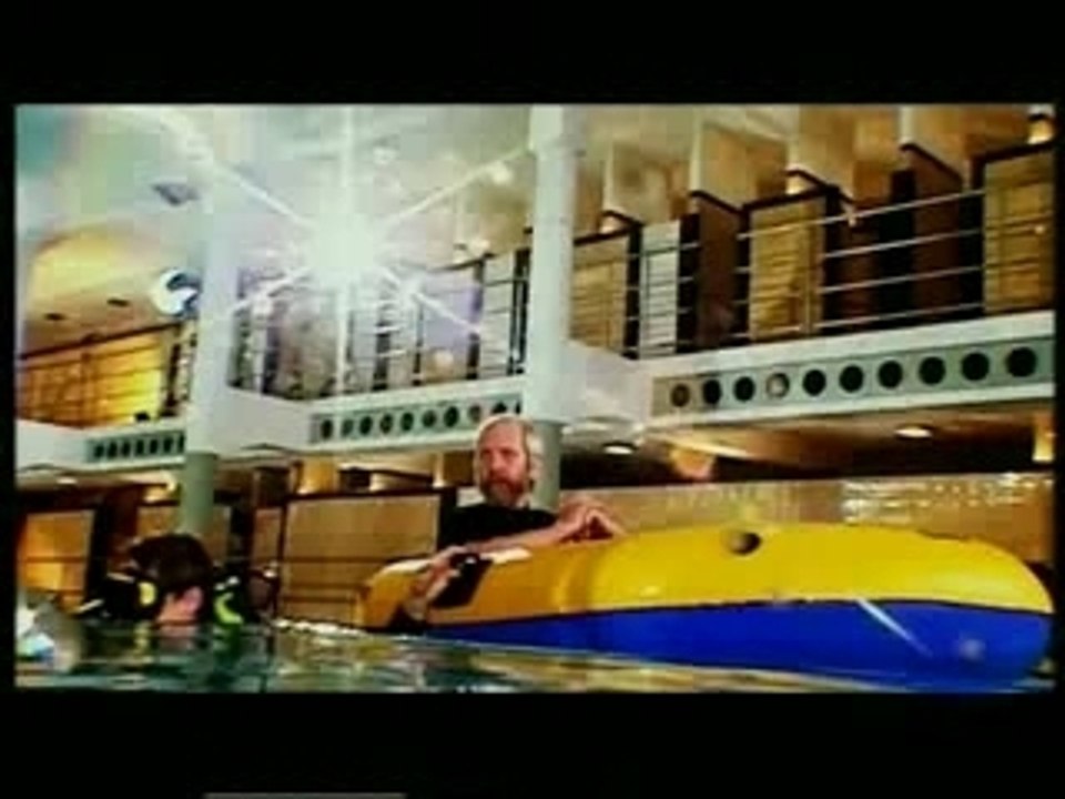 Professor, on bull, in water