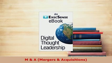 PDF  M  A Mergers  Acquisitions PDF Full Ebook