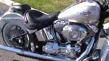 2009 FLSTN, SOFTAIL DELUXE, CUSTOM WHEEL, 16 NICH APES, WHITE GOLD AND PEWTER
