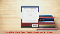 PDF  Lend Me Your Ears Great Speeches In History Read Full Ebook