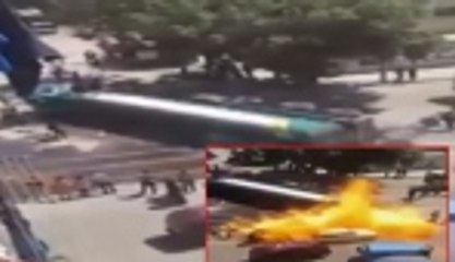 Tanker birden alev aldı